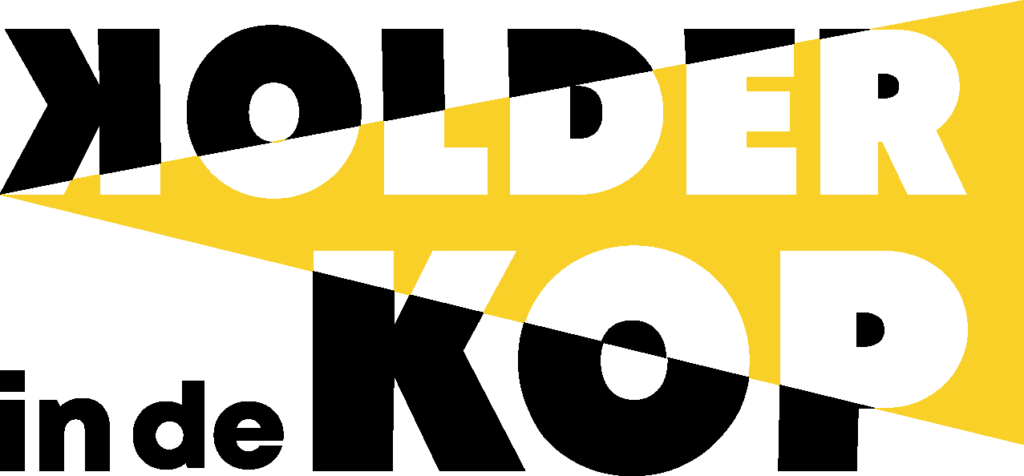 Logo Kolder in de Kop - Deksels Design - Huisstijl - Logo ontwerp - Geel - Grafisch ontwerp - Zwart